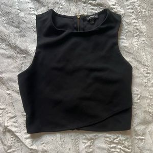 Express black crop top with cut-outs